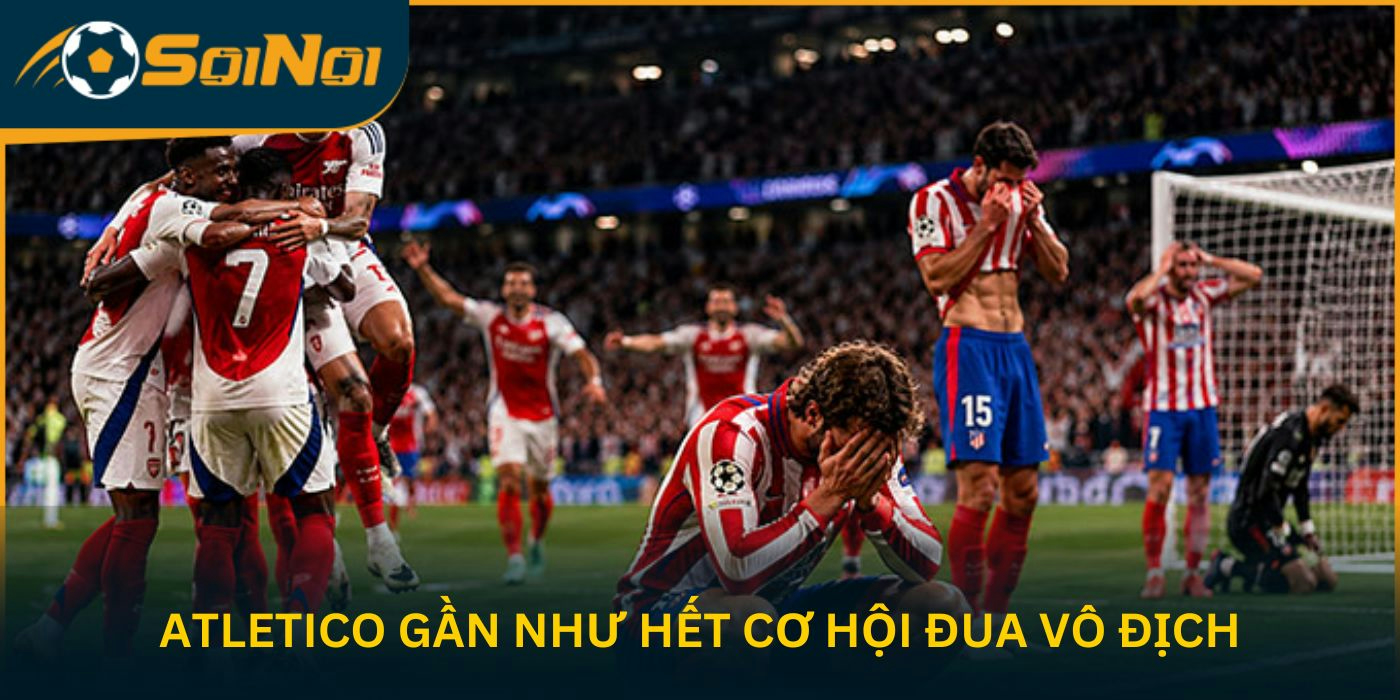 atletico gần như hết cơ hội đua vô địch