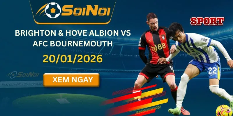 Soi Kèo Brighton & Hove Albion Vs AFC Bournemouth 20/01/2026 - Ngoại Hạng Anh