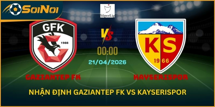 Nhận Định Gaziantep FK vs Kayserispor 21/4 – Kèo Khó Vòng 30