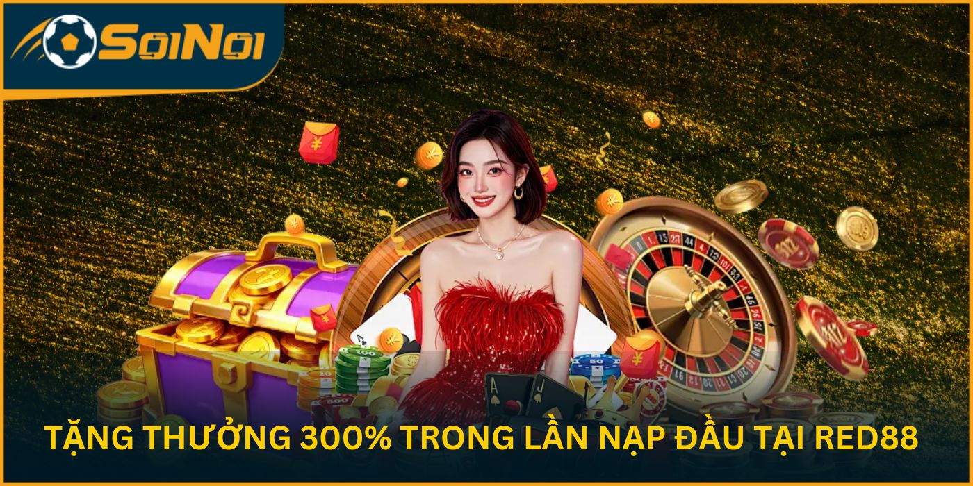 Tặng Thưởng 300% Trong Lần Nạp Đầu Tại Red88
