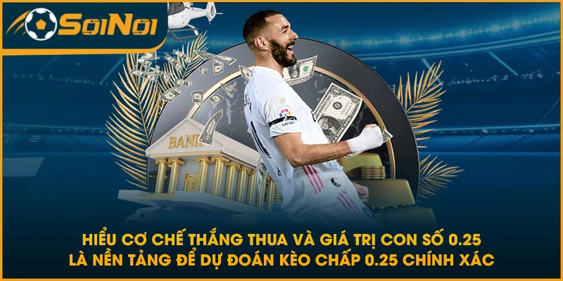 Hiểu cơ chế thắng thua và giá trị con số 0.25 là nền tảng để dự đoán kèo chấp 0.25 chính xác