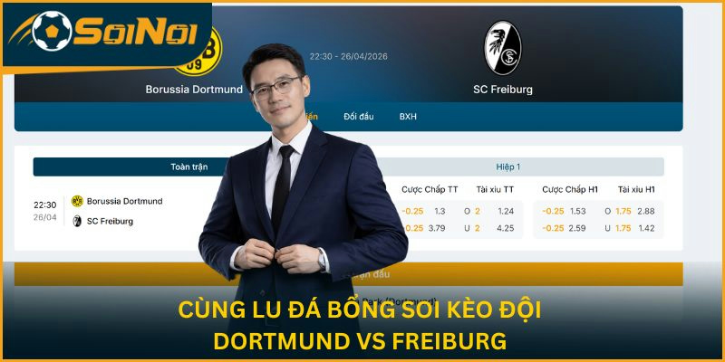 Lu Đá Bổng soi kèo hai đội Dortmund vs Freiburg