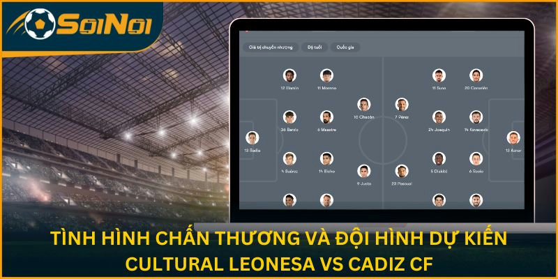 Đội hình dự kiến của Cultural Leonesa vs Cadiz CF