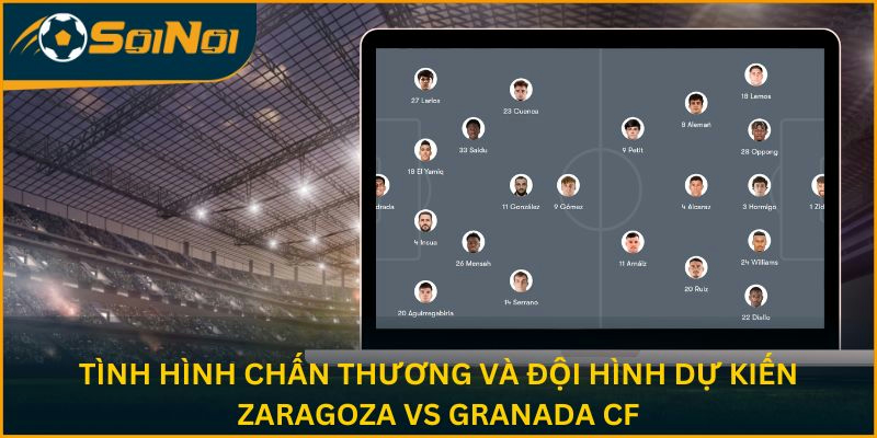 Đội hình dự kiến của Zaragoza vs Granada CF