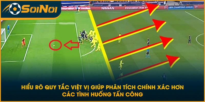 Hiểu rõ quy tắc việt vị giúp phân tích chính xác hơn các tình huống tấn công