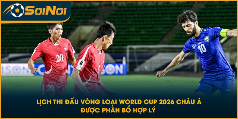Lịch thi đấu vòng loại World Cup 2026 Châu Á được phân bổ hợp lý 