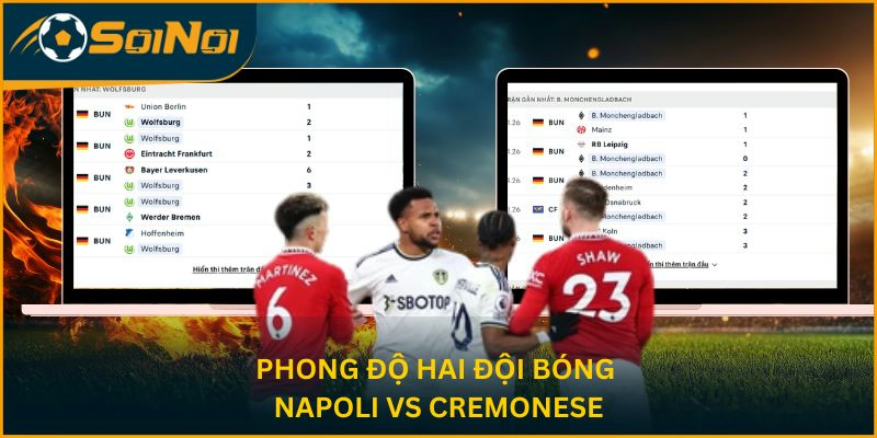 Phong độ hai đội bóng Napoli vs Cremonese