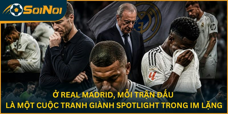 Ở Real Madrid, mỗi trận đấu là một cuộc tranh giành spotlight trong im lặng